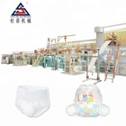 Baby Diaper Machine Production Line Baby Diaper Machine Price SJ-LLK-500 Fully Automatic Full Servo Tri- Pieces Type Pull Up Baby Diaper Production Line