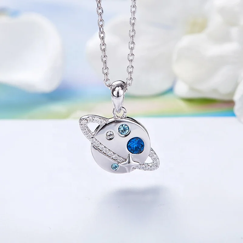 CDE YP1493 Advanced 925 Sterling Silver customise jewellery Necklace Wholesale Star Necklace Woman Planet Pendant Necklace