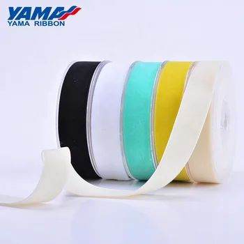 YAMA Factory Soft 3-50mm Pure Colors Single Side Black Velvet Ribbon For Decorations