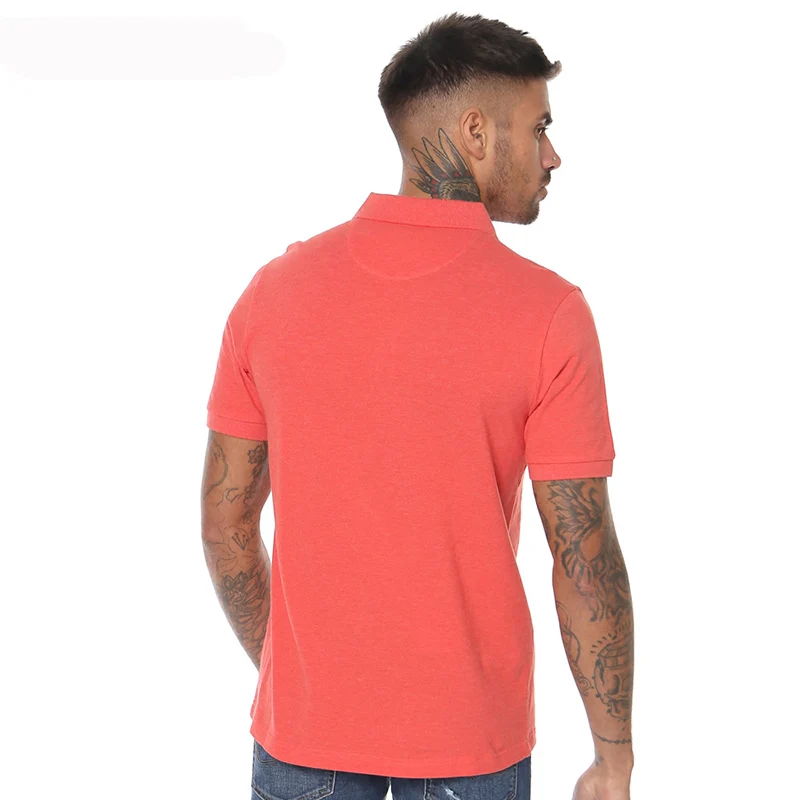 100% Cotton Solid Color Customized Own Logo Printing Short Sleeve Men Polo shirt