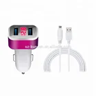 Battery Charger 12 24v Cell Phones Battery Double USB Port With Led Display 5v 2a Wireless Car Charger