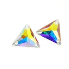 DZ-3069 Triangle Shape Crystal Ab Color Sew On Stones
