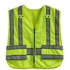 Jacket Waistcoat Reflective Yellow Safety Reflective Vest Custom High Visibility Safety Jacket Vest With Zipper