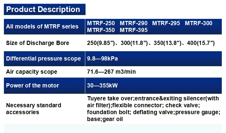 Roots Blower, MTRF, 220 V, 267m3 - detail 2