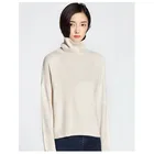 Cashmere Wool Sweater Sweater Custom Wholesale Cashmere Knitting Pullover Women High Neck Wool Sweater