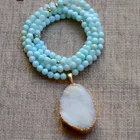 Bracelet With Charm 6mm 108pcs Mala Bead Custom-made Boho Bracelet With Natural Quartz Charm