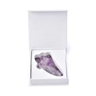 Amethyst Beauty Amethyst Gua Sha 2021 New 100% Natural Handheld Amethyst Beauty Jade Facial Massage Purple Gua Sha