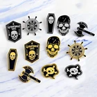Metal Compass Promotional Metal Pins Promotional Custom Cheap Metal Pirate Nautical Compass Axe Brooch Pins
