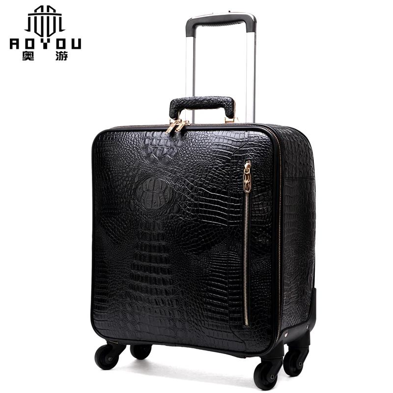 crocodile print luggage