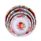 Flower Melamine Ware Melamine Custom Design Flower Plate Melamine Ware Tradititional China Tableware