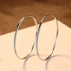 Earrings Silver Silverearrings Women 925 Earring CZCITY 10-50mm Fashion Hoop Earrings For Women 925 Sterling Silver Classic Minimalistic Earrings Hoop