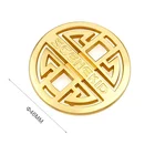 Metal With Custom Round Metal Tag With Hollow Logo Handbag Hardware Gold Metal Logo Label