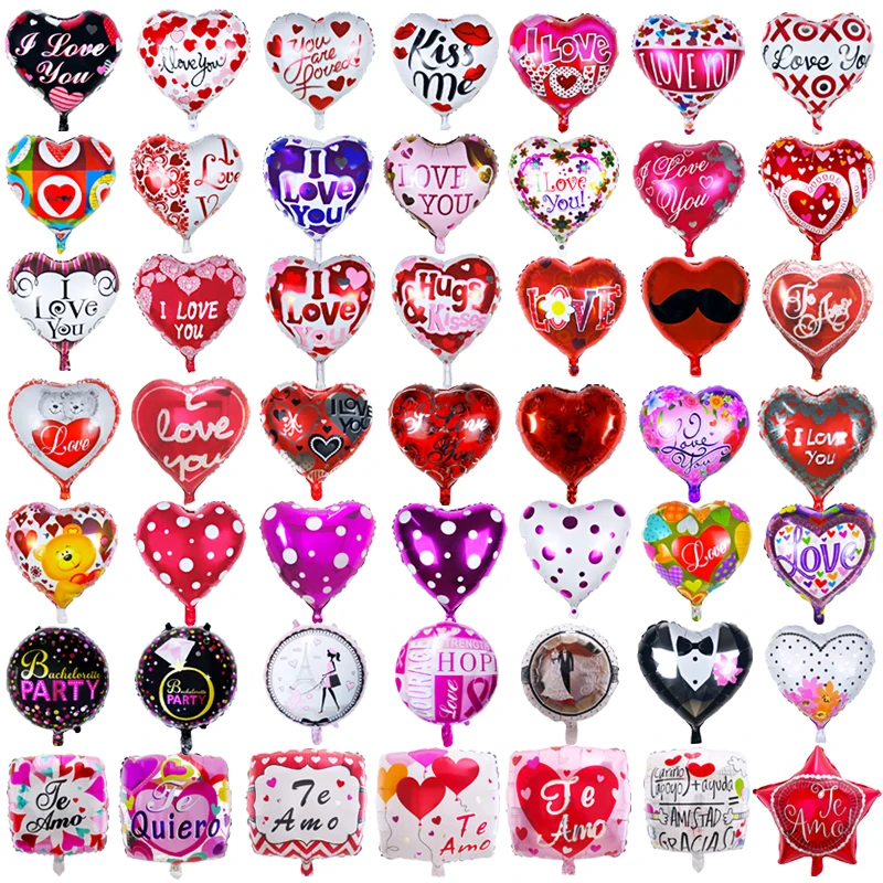 18in Love Heart Foil Valentine Balloons X2 