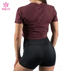 Gym T-shirt Women Wholesale Gym Wear Women Tapered Dry Fit Custom Blank Crop Top Gym Yoga T Shirt