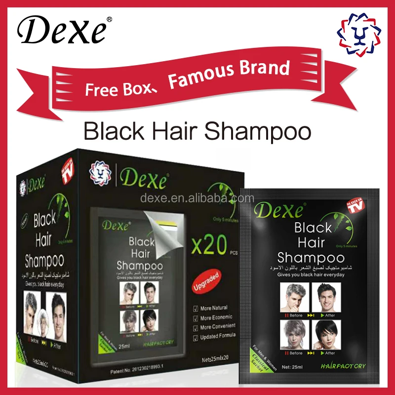 PPD free natural hair color herbal hair darkening shampoo dexe black hair shampoo