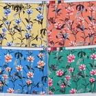Stocks Shaoxing Textile Market Floral Pattern Woven Rose Chiffon Printed Polyester Fabric Stocks