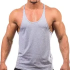 Men Singlets Men Plain Sports Sleeveless Vest Gym Tank Top Fitness Men Blank Bodybuilding Stringer Singlets