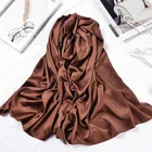 Muslim Hijab Wholesale Muslim Hijab Style 100% Polyester Plain Satin Scarf