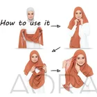 Fashion Instant hijab high quality double loop jersey scarf hijabs soft jersey women muslim hijab