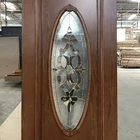 House House Doors Modern Mideast House Interior Design Veneer MDF Inserts Oval Glass Entry Door For Sale