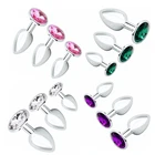 Anal Plug Toy Anal Butt Plug Crystal Jewelry Vagina Couple Sex Toys Metal Stainless Steel Butt Anal Plug Sex Toys