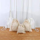 Cotton Bag Drawstring Bag Custom Cheap Cotton Fabric Shoe Drawstring Bag Wholesale Promotional Cotton Gift Packing Bag With Drawstring
