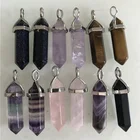 Natural Natural Chakra Quartz Crystals Stones Healing Point Pendants