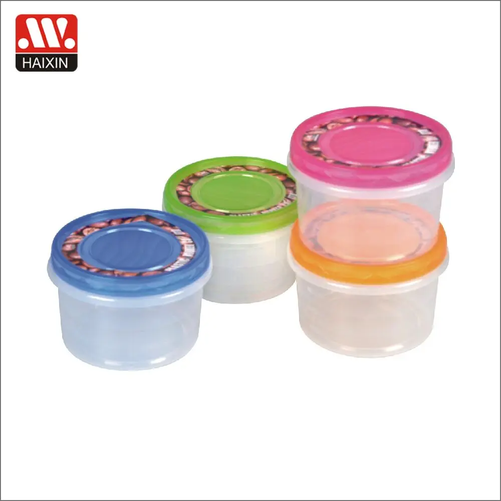 kitchen colorful plastic airtight sealed canister jar set for coffee tea mini size