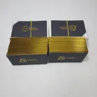Business Luxury Hot Stamping Gold Foil Black Cardboard Business Cards Visiting Cards Name Cards