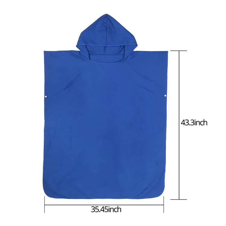 Hot Sale Adult Windproof Outdoor Change Cloth Bath Robe Printed Surf Hooded Poncho Towels