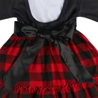 Girl Girls Casual Long Sleeve Backless Dresses For Kids Christmas Baby Girl Dress With Waistband