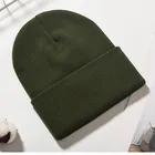 Custom Knitted Beanie Beanie Plain Beanie Custom Unisex Long Ribbed Acrylic Cuffed Plain Knitted Beanie