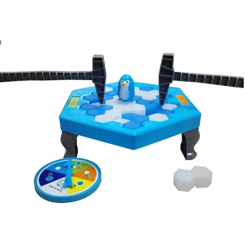 Penguin Trap Puzzle Table Game Challenge Game Icebreaking Game Penguin Knock Ice Block Save Penguin Kids Kids Early Education Toy Funny Family Party Game Ice-Block Game 
