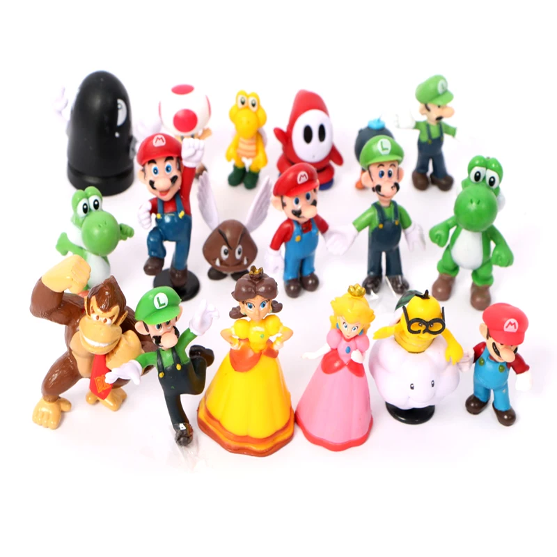 18pcs/lot Super Mario Bros Yoshi Dinosaur Figure Toy Pvc Action Figures -  Buy Super Mario Bros,Super Mario Action Figure,Action Figures Product on  