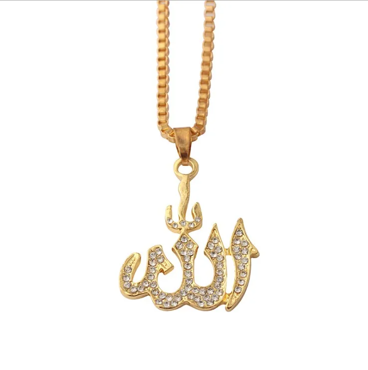 Allah,Kalung Perhiasan Hiphop Perak 
