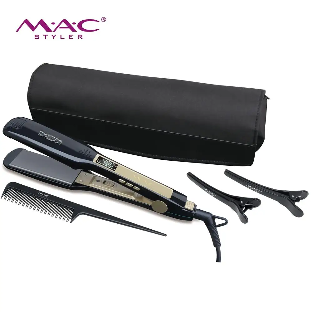 Professional Salon Barber Equipment Hair Straightener With Bag Comb Hairpin  Tourmaline Flat Iron Hair Straighteners Wholesale - Buy Professional Hair  Straightener,Salon Hair Straightener,Titanium Hair Straightener Product on  