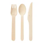Disposable Cutlery Eco Friendly Disposable Wooden Cutlery Set 100pcs Forks Spoon And Knives