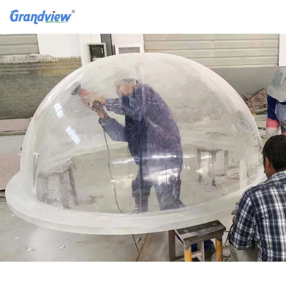 Clear Perspex acrylic plastic dome hemisphere 500 mm diameter 