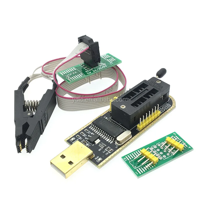 Details about   ch341a Drive IC Typed Flash BIOS USB Programmer Module With SOIC8 SOP8 Test Clip 