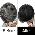 Natural Black Shampoo Hair Dye Lichen 5 Mins Fast Dyeing Magic Grey Coverage Black Hair Shampoo