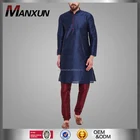 Kurta Designs Kurta Navy Blue Kurta Designs For Men Mandarin Collar Silk Jalabiya For Men Thobe Image Loop Placket