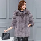 Real Coat Russian Fur Coats Winter Fashion Style Real Fox Fur Long Coat Women Russian Fox Fur Coat