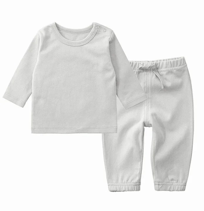 manufacturer Baby Boys & Girls Long Sleeve T-Shirt Tops And Pants Clothes Set