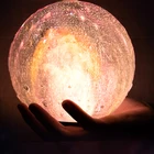 Creative 3d Colorful Usb Rechargeable Painted Starry Sky Projection Moon Patted Night Light