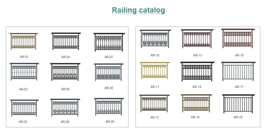 Factory Cast Black Veranda Price Curved Balustrade Aluminum Balcony