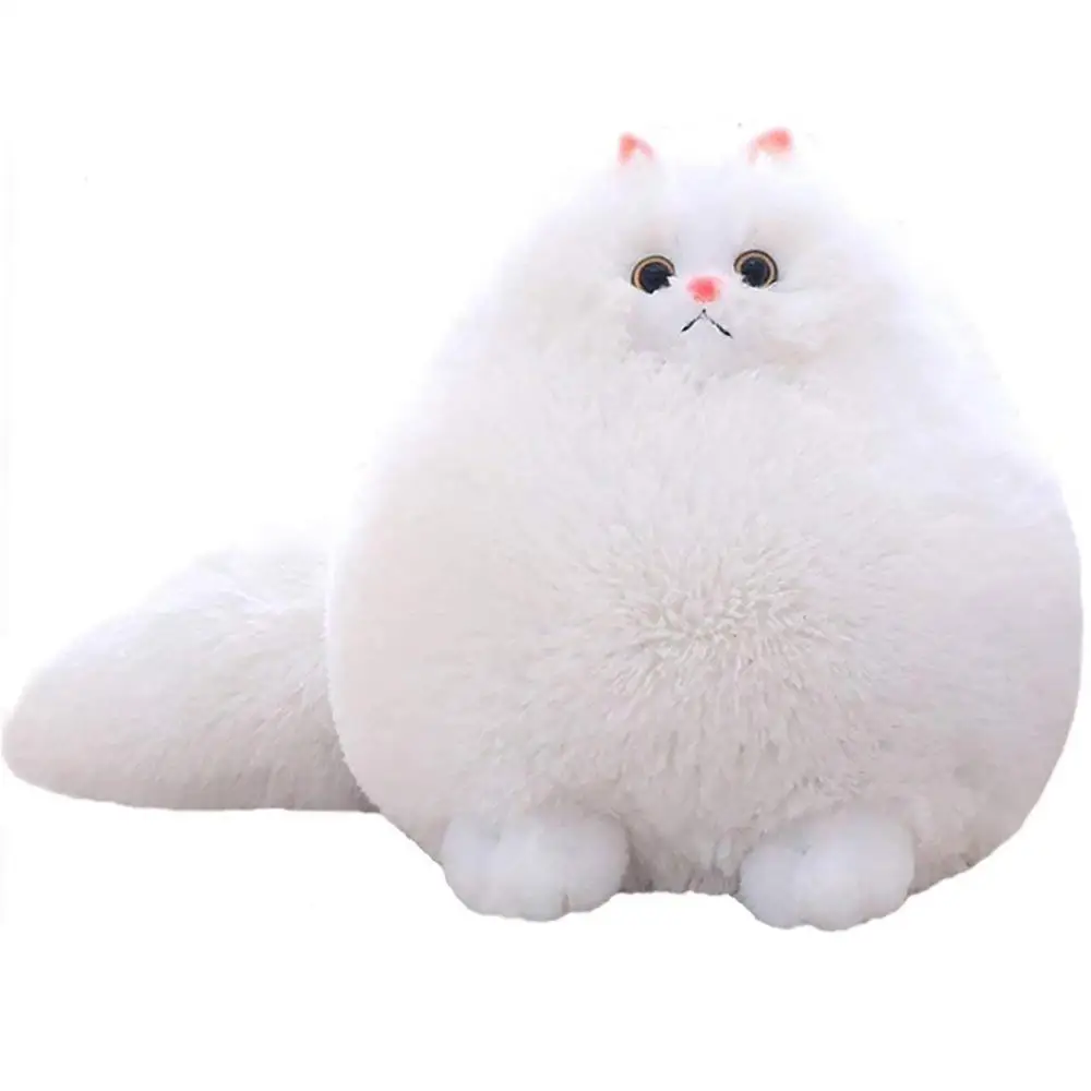 Kids Stuffed Cats Plush Animal Toys Gift Baby Doll White Cat Plush11.8'' 