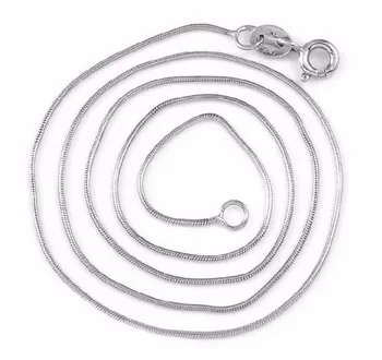 Round Snake Chain 925 Sterling Silver Necklace Jewelry Wholesale