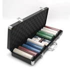 Promotion cheap stock 500 poker chip set in aluminum case