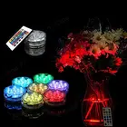 Wedding 10 LEDs Multi-color Remote Control Vase Base Light / 2.8inch Water-Proof Vase Light With Remote Control