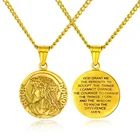 Pendant Stainless Steel 14K 18K 24k Gold Jesus Head Piece Pendant